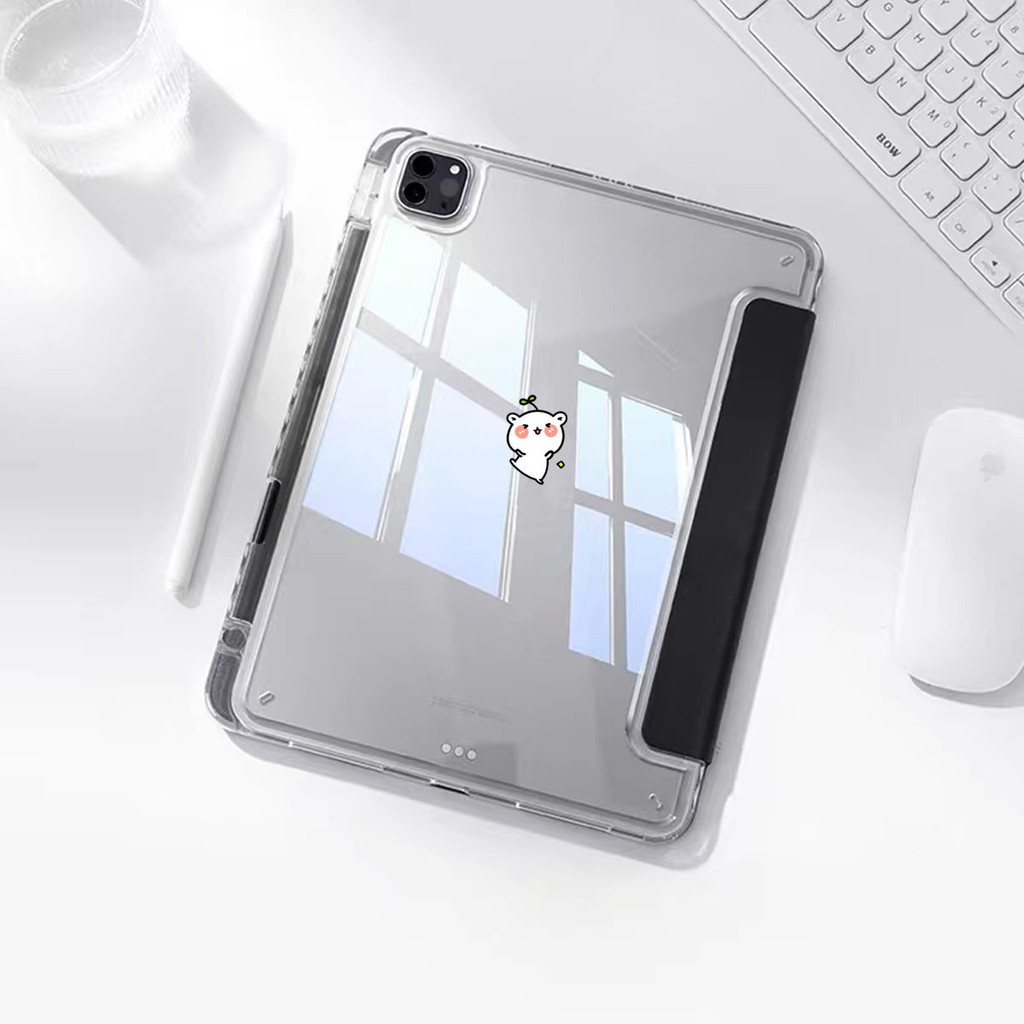 เคสไอแพด gen10 2022 แผ่นหลังอะครีลิ เรียบง่าย เคส ipad Air5 Air4 สวย case iPad Gen9/8/7 Pro 11 2018-2022 มีช่องใส่ปากกา