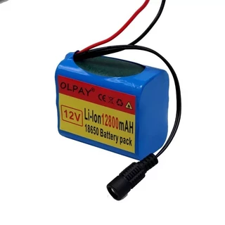 3s2p 12V 12800mah แบตเตอรี่ 18650 Li-ion 12.8 Ah แบตเตอรี่ชาร์จพร้อม BMS แบตเตอรี่ลิเธียมแพ็คป้องกัน Charger