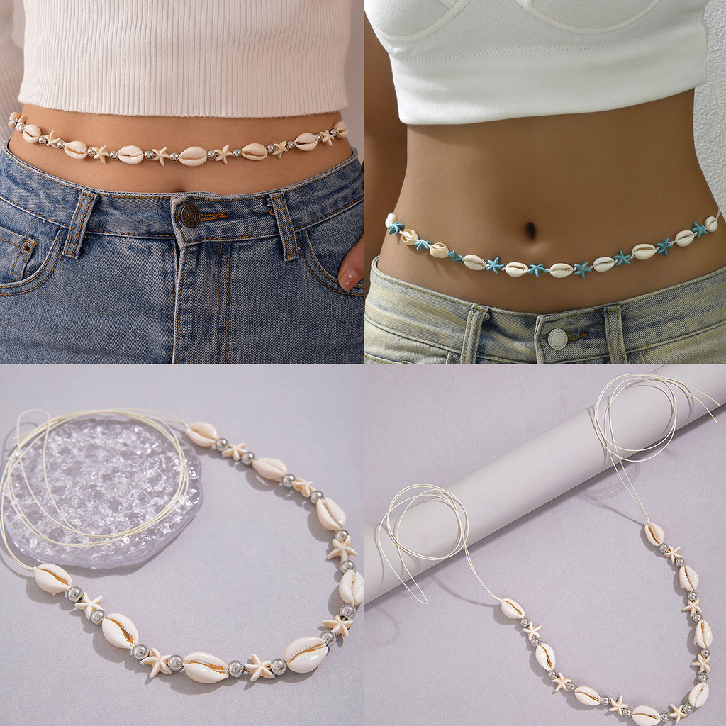1 ชิ้นสไตล์เกาหลี Rhinestone Star เอว Belly Chain เครื่องประดับวันหยุด ราคา ถูกที่สุด ดีลบีเคเค
