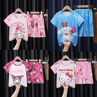 ชุดนอนเด็กผู้หญิแขนสั้นขาสั้น ลายการ์ตูนผ้าดี ลายสวย(cn222)