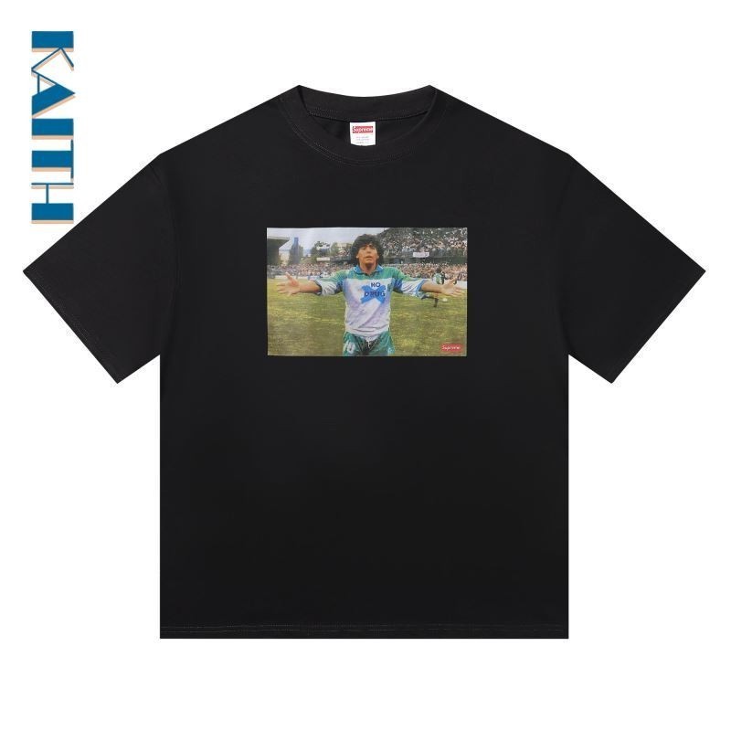 #T73 Graphic Tee Blurred รูปสนามหญ้ารูปแบบพิมพ์ยอดนิยม Vintage Plus ขนาด Unisex Streetwear Crewneck คู่ผ้าฝ้ายเกาหลี Tshirts สําหรับชาย