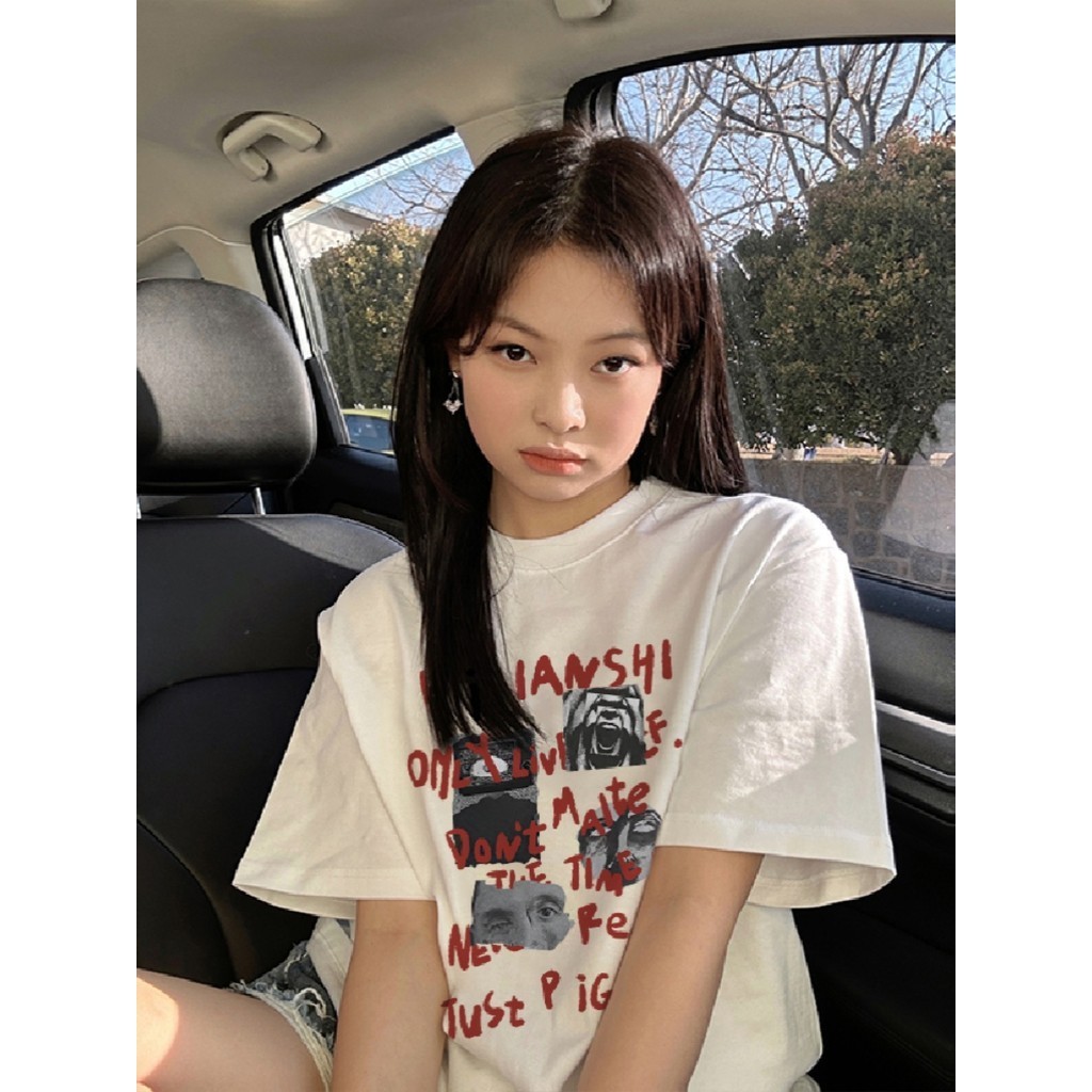 COD (กรุงเทพจัดส่งสินค้า)BOOM Shop เสื้อยืดOversize สไตล์เกาหลี เสื้อยืดแขนสั้น วัยรุ่นเกาหลี เสื้อยืดผู้หญิง ﻿S-3XL