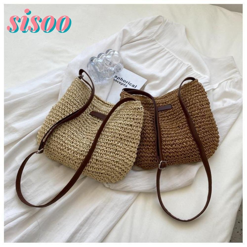 Sisoo กระเป ๋ าถือ กระเป ๋ าชายหาด กระเป ๋ าถือ กระเป ๋ าสะพายไหล ่ ผู ้ หญิง