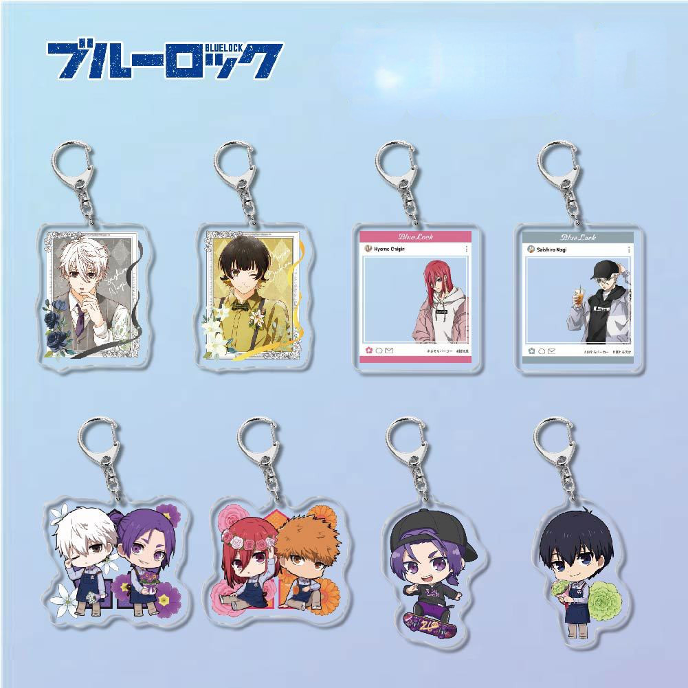 อะนิเมะ BLUE LOCK Arcylic พวงกุญแจการ์ตูนตัวเลข Isagi Yoichi Bachira Meguru Kawaii Key Chain เครื่องแต่งกายอุปกรณ์เสริมของขวัญวันเกิด