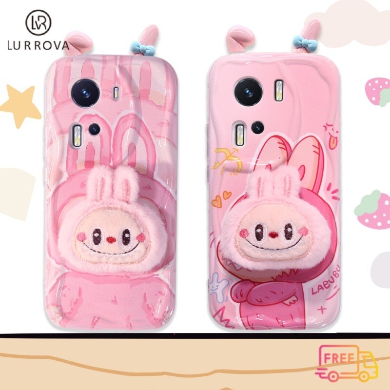 เคสโทรศัพท์realme C61 Note 60 C67 C55 C53 C33 C31 C51 C30 C35 หมายเหตุ 50 Realme 10 Realme C21Y C25Y Realme C15 C25 5S 5I C2 Narzo 50A Prime Plushตุ๊กตาLabubuกันกระแทกTPUโทรศัพท์มือถือกรณี