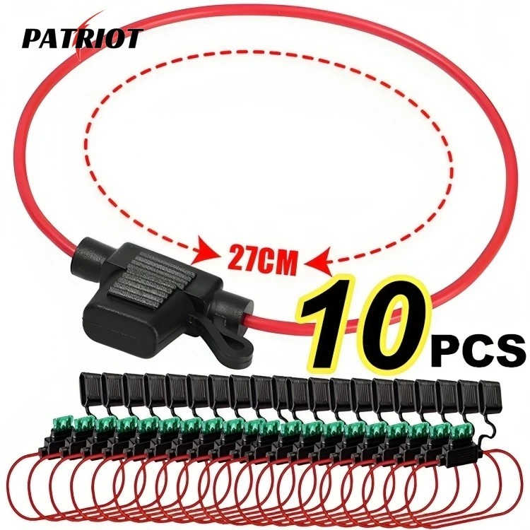 [PATRIO] 5/10pcs Mini Blade Car Fuse Holder ฟิวส์กันน้ําซ็อกเก็ตในสาย Cutoff Switch Adapter Splash-proof กล่องผู้ถือฟิวส์ 12V 30A