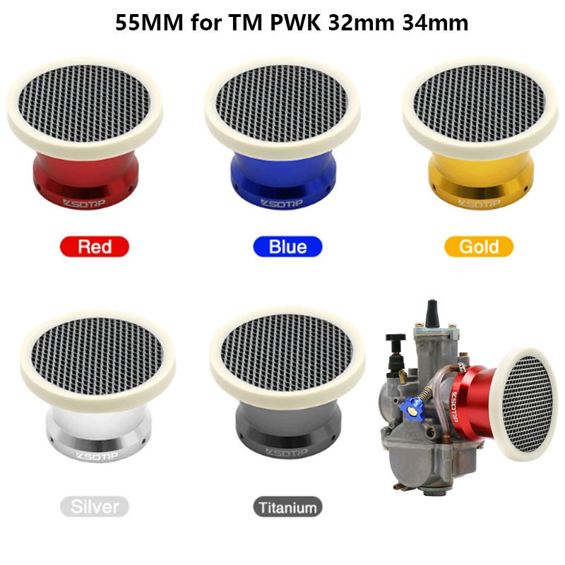 55MM Carburetor Air Filter Cup Wind Horn Cup Velocity Stacks for TM PWK 32mm 34mm Motorcycle Carbure