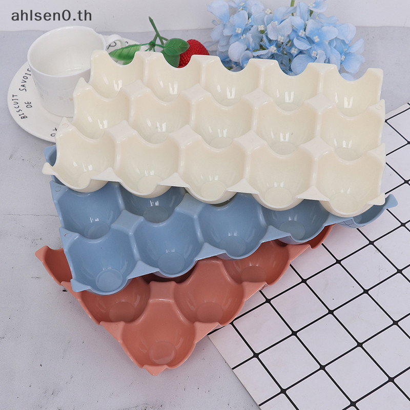 Ahlsen0 1 ชิ้น (15 ถ้วย) ผู้ถือถาดไข่พลาสติก Deviled Egg Crate สําหรับคอนเทนเนอร์ th