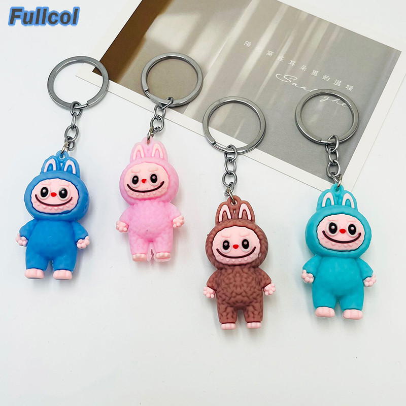 Fullcol 1PCS น ่ ารัก Labubu ตุ ๊ กตาพวงกุญแจการ ์ ตูนกระเป ๋ าเป ้ สะพายหลังจี ้ ตกแต ่ งพวงกุญแจของขวัญ TH