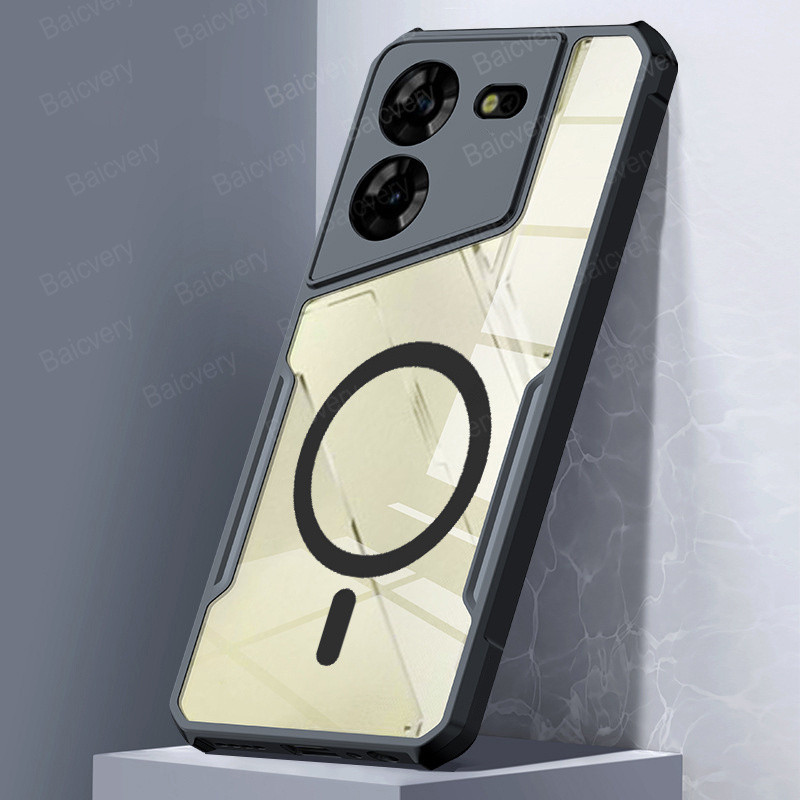 Tecno POVA 5 / POVA 5 Pro Case คุณภาพสูงแฟชั่นShell Hard Silicon Magnetic Circleเคสชาร์จไร้สายฝาครอบเคสป้องกันเต็มรูปแบบ