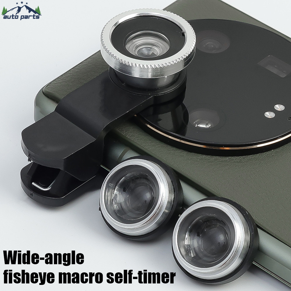 5 in 1 Fisheye เลนส์โทรศัพท์ 0.67X มุมกว้างซูม Fish Eye เลนส์มาโครชุดกล้องคลิปเลนส์โทรศัพท์สําหรับสมาร์ทโฟน