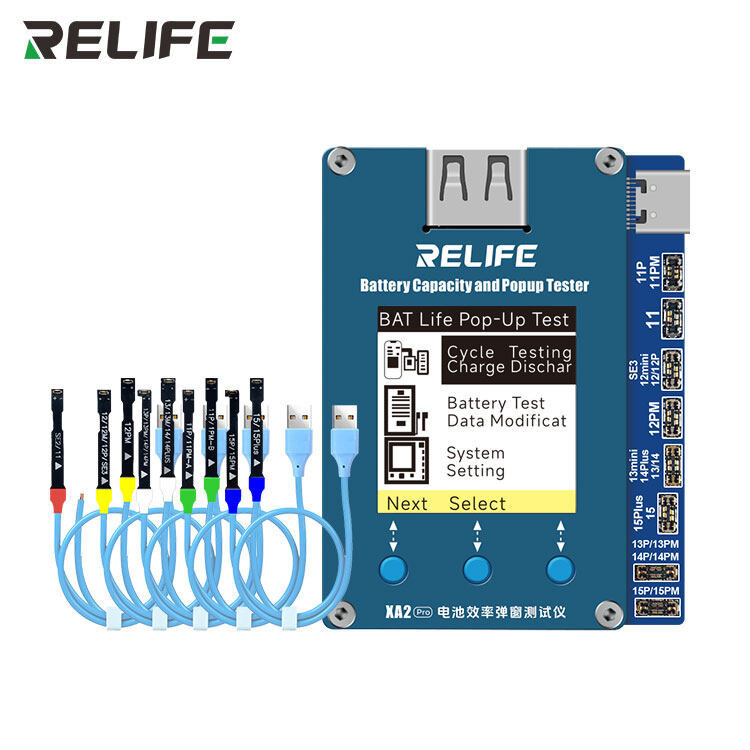 เครื่องมือซ่อมแซมแบตเตอรี่ เครื่องทดสอบอายุการใช้งานแบตเตอรี่ Relife XA2 Pro หรับ iP 11-15ซีรีส์