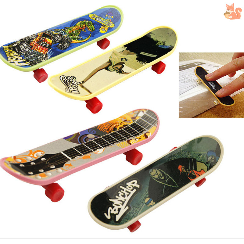 [BI] 1x Mini Finger Board สเก็ตบอร์ดความแปลกใหม่เด็กชายหญิงของเล่นของขวัญสําหรับงานปาร์ตี้ 3.7 "TH