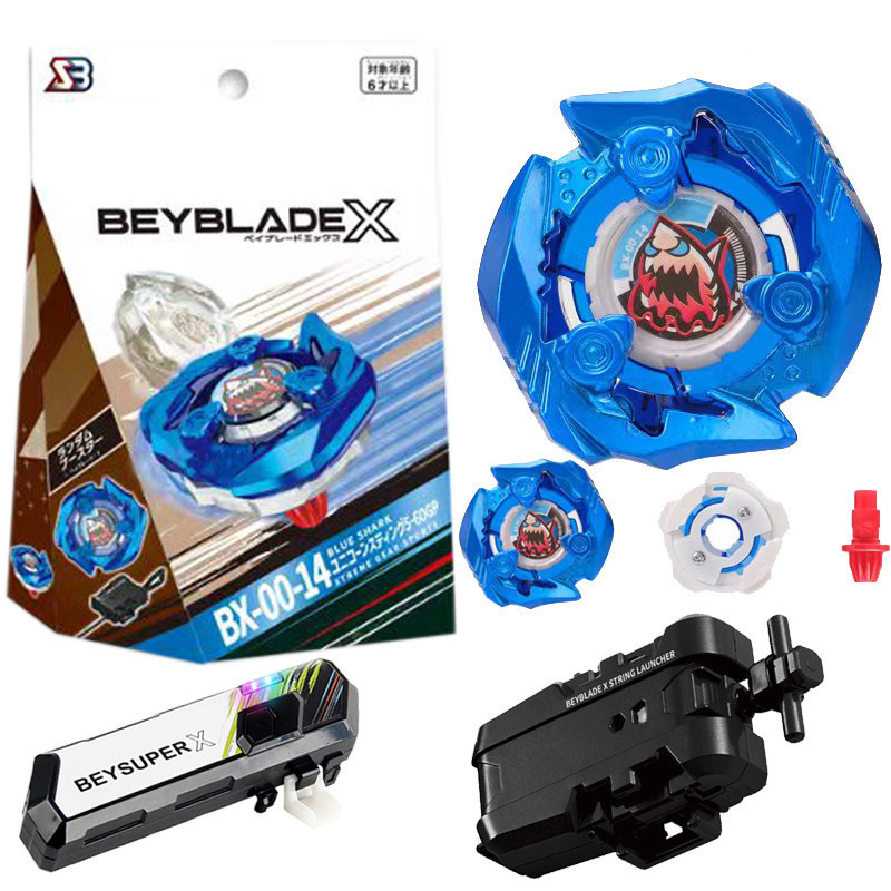 Limited Edition Beyblade X BX-14 Shark Edge Blue Beyblade Xtreme พร้อม Launcher Led Grip ชุดสําหรับ Beyblade Burst ของเล่นเด็กสําหรับเด็กของขวัญวันเกิด
