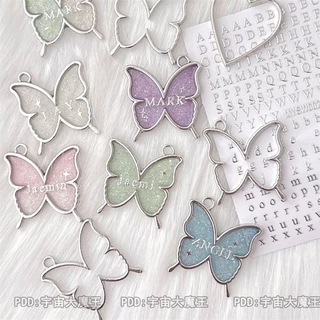 High-End Silver Letter สติกเกอร์ diy ตกแต่งสติกเกอร์เล็บสติกเกอร์ Blogger สไตล์เดียวกัน 3d สามมิติ Goo การ์ดอีพ็อกซี่จี้ตกแต่ง