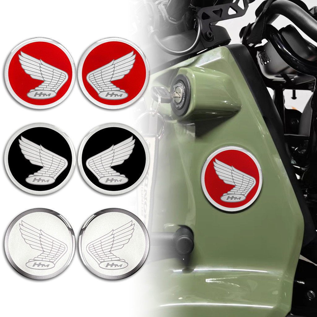 สําหรับโลโก้ตรา HONDA Cub CC110 วงกลมสามมิติ โลโก้อัตโนมัติ สติ๊กเกอร์ปีกคลาสสิก