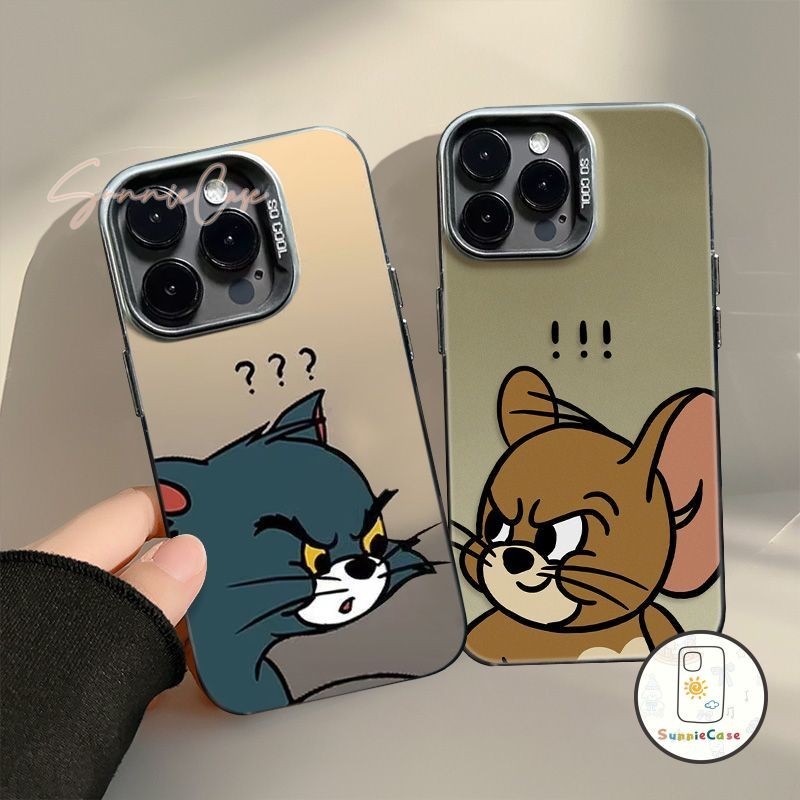 การ์ตูนอะนิเมะลายแมวและเมาส์ เคสIphone 7Plus 15 13 12 11 14 Pro Max เคสไอโฟน 14 7 8 15 Plus XR XS X Max แฟชั่น เคส