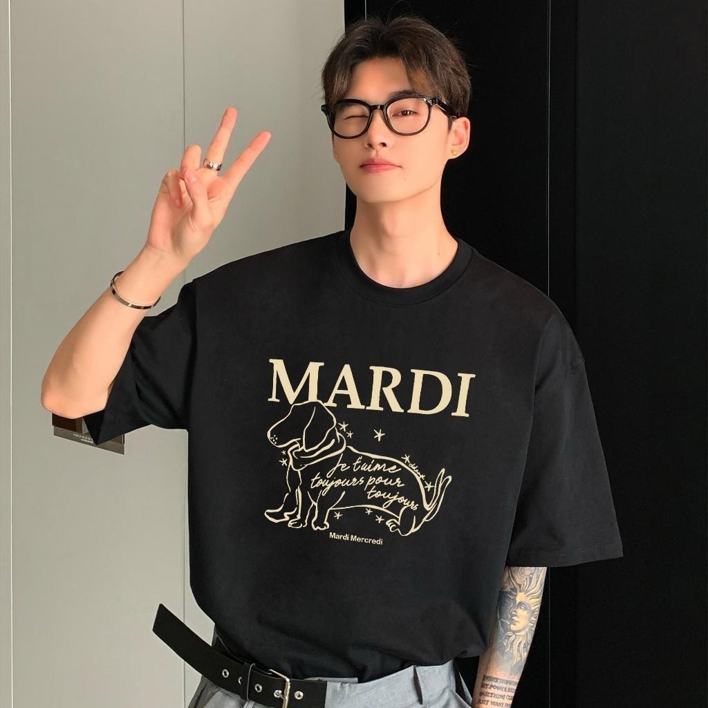 【My-T】 ขายดี ใหม่ เสื้อยืดแฟชั่น ทรงโอเวอร์ไซส์ ลายสกรีนสีสันสวยมาก เท่ๆ ผ้าcotton 100% สตรีท"Mardi"'