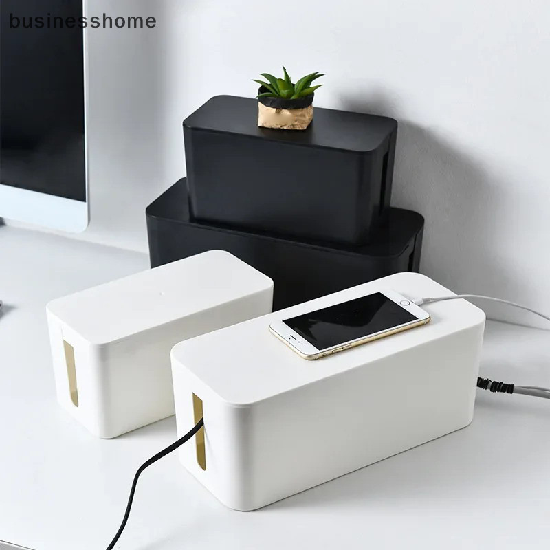 Bsth กล่องเก็บสายเคเบิล Power Board การจัดการสายไฟซ็อกเก็ต Strip Wire Case Dust Charger Socket Organizer Network Bin Charger Vary