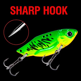 1pcs 3.5g/5g/7g/10g/14g โลหะสีสัน VIB Lure 3D ตา Sinking Jig Hard เหยื่อช้อน Spinner ตกปลา Lure Fishing Tackle สําหรับ Bass Walleye ปลาเทราท์