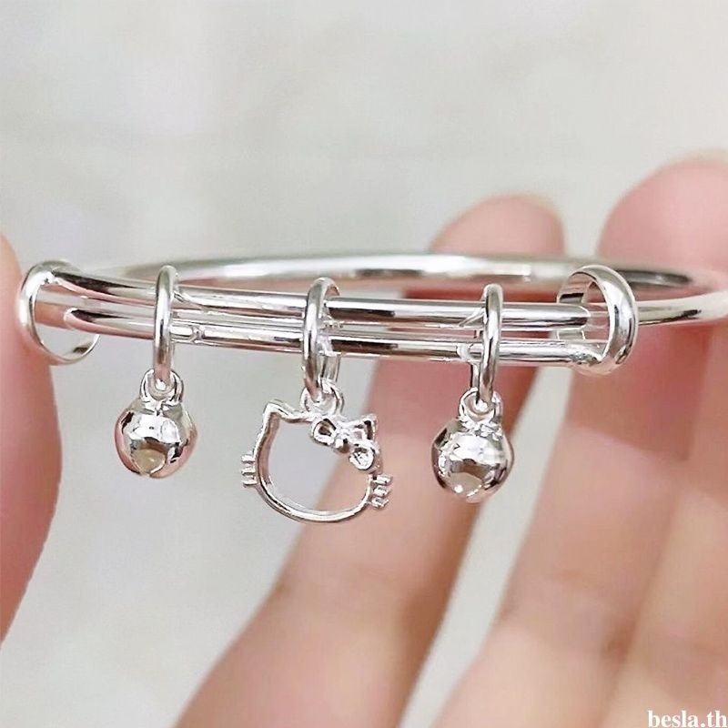 besla.thKitty Cat Bell Pendant Bracelet กําไลข้อมือนิชน่ารัก ของขวัญวันเกิดเพื่อนที่ดีที่สุด