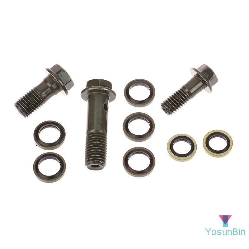 Yosunbin] 1 PC M8/M10x1.25 รถจักรยานยนต์กระบอกเบรคสกรูท่อน้ํามัน Banjo Bolt รถจักรยานยนต์ Universal ท่อสกรู Bolts ใหม่