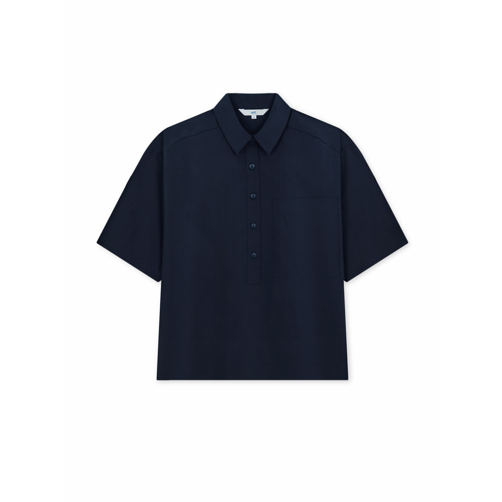 AIIZ (เอ ทู แซด) - เสื้อเชิ้ตผู้หญิงตัวสั้นผ้าป๊อปลิน Women's Boxy Short Sleeve Shirt
