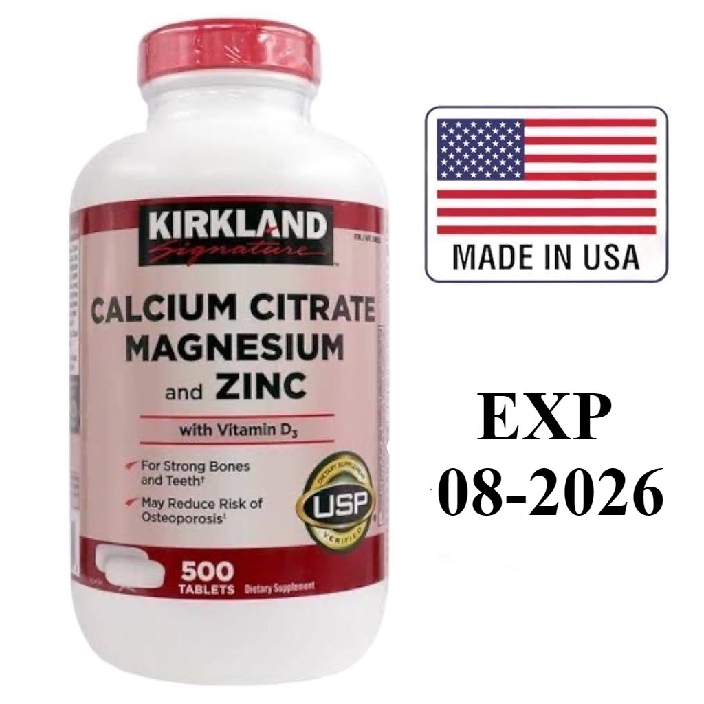 Kirkland Calcium Citrate Magnesium and Zinc with Vitamin D3 500 เม็ด