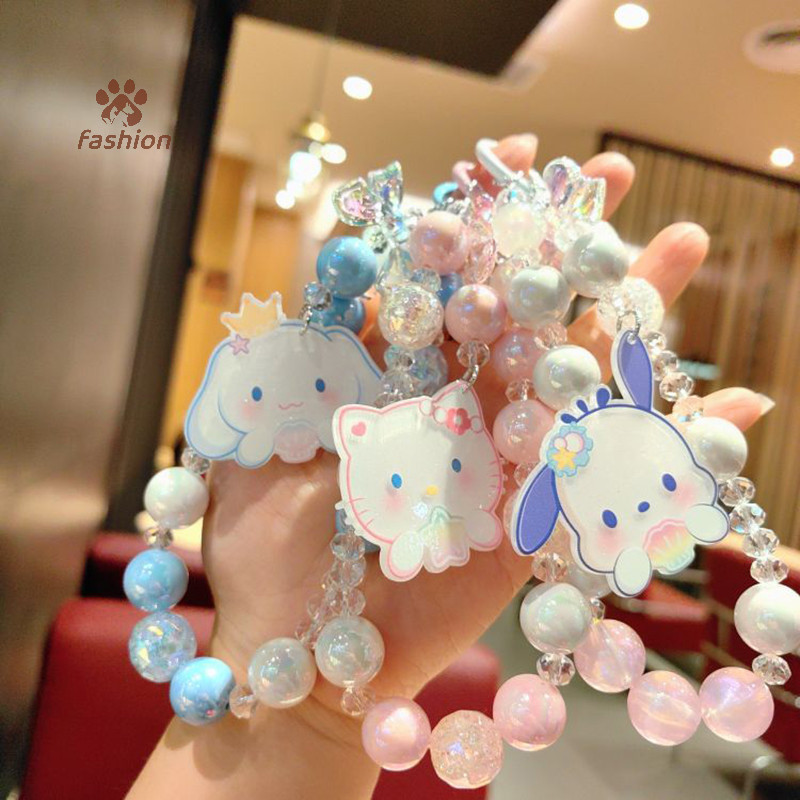 [แฟชั่น] การ์ตูน Sanrio พวงกุญแจ Kawaii Hello Kitty Cinnamoroll Kuromi Melody กระเป๋าตกแต่งจี้โทรศัพท์เครื่องประดับของขวัญ {TH}