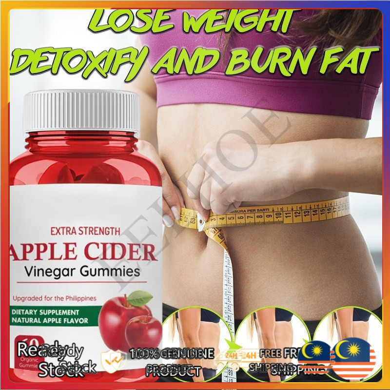60 ชิ้น Apple Cider Vinegar Gummies ลดน้ําหนักกระชับสัดส่วนล้างพิษ Gummies