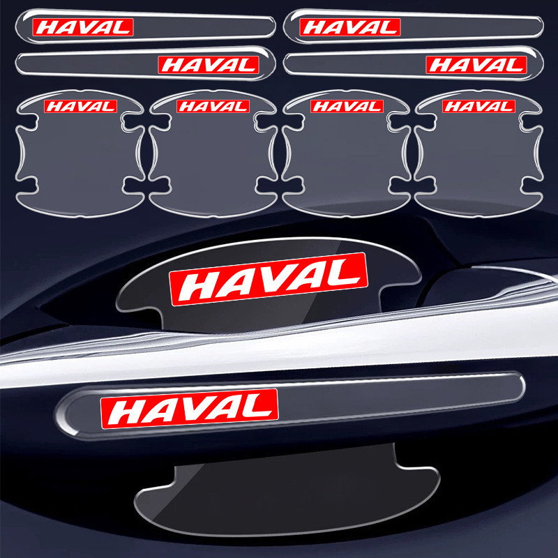 4/8pcs Haval รถประตูป้องกันโปร่งใสที่มองไม่เห็นรถประตูชามหนา Anti Scratch สติกเกอร์สําหรับ Haval H6 Jolion H2 H2s H1 H5 M4 H9 2023 2024