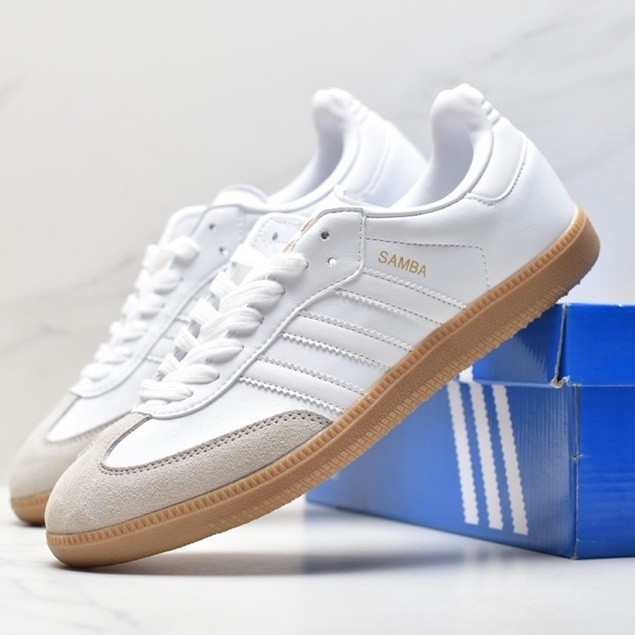 รองเท้ากีฬาผู้ชายแบบโลว์ท็อป สี 8 สี รุ่น Adidas/Clover Samba Vegan OG ป้องกันสิ่งแวดล้อม โลโก้ Knig