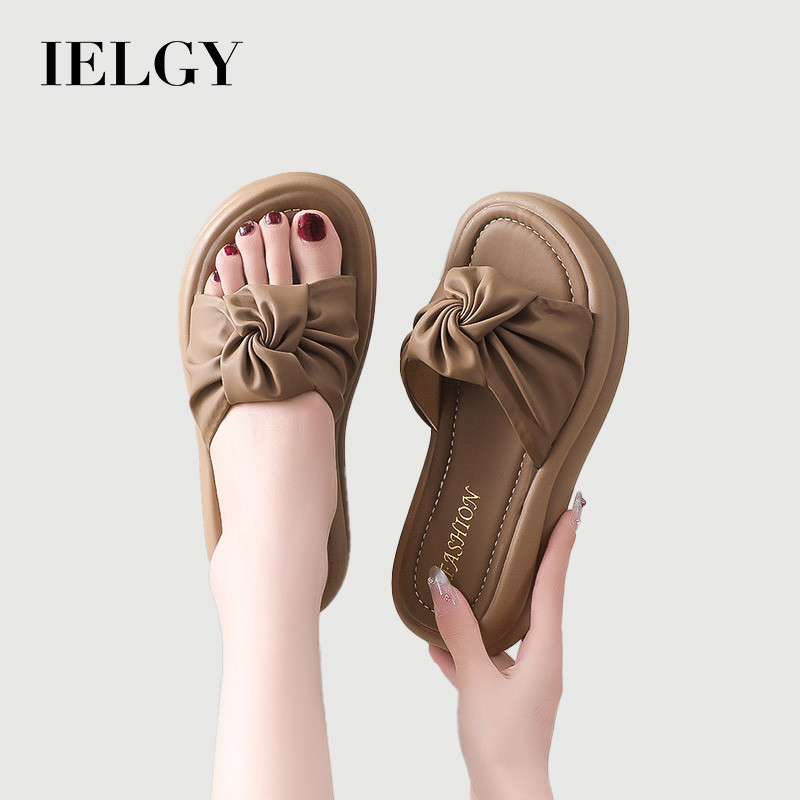 IELGY รองเท้าแตะแพลตฟอร์มที่อ่อนโยนและสะดวกสบายผู้หญิงฤดูร้อน 2025 ใหม่พื้นรองเท้านุ่มเพิ่มความสูง