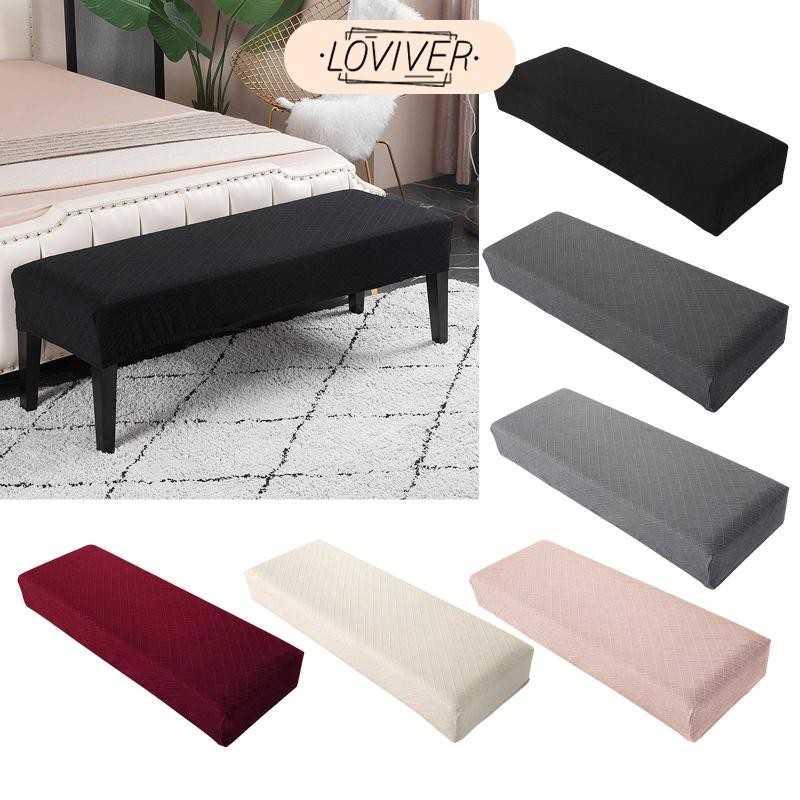 LOVIVER ผ้าคลุมม้านั่งห้องรับประทานอาหารปลอกสแปนเด็กซ์เบาะทําจากฟิล์มม้านั่งยืดถอดออกได้ล้างทําความสะอาดได้
