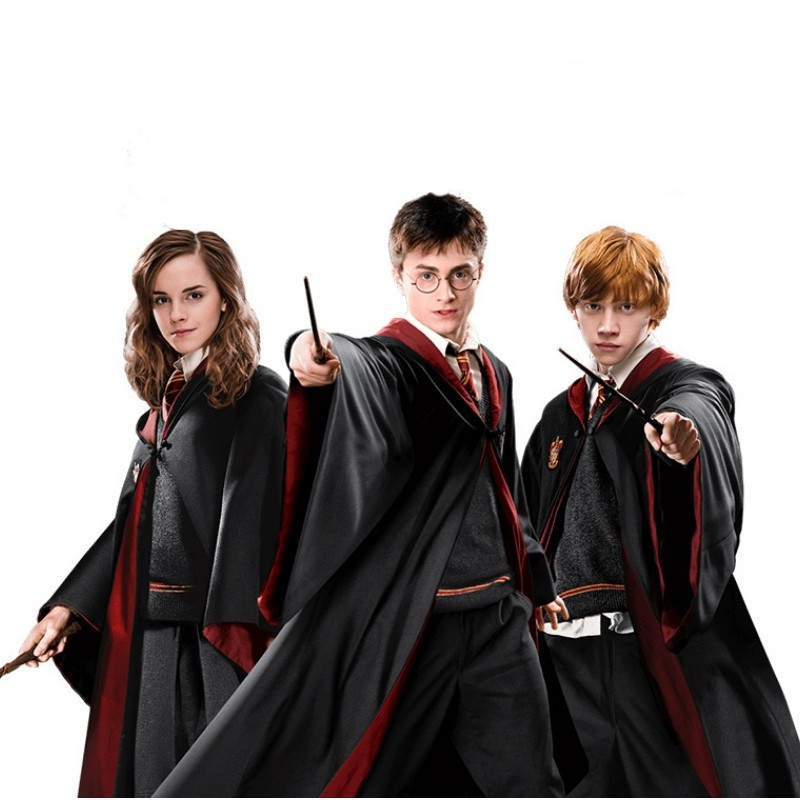 ภาพยนตร์ Harris Magic Robe ฮาโลวีนผู้ชายผู้หญิงคอสเพลย์เครื่องแต่งกายเสื้อคลุมผ้าพันคอ CND5