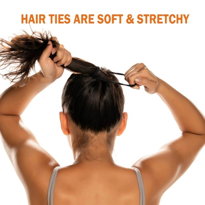 10/30/50ชิ้นสีดํายางรัดผมยืดหยุ่นสูง/เชือกผมอเนกประสงค์เกาหลีที่เรียบง่าย/ผ้าฝ้ายไม่มีรอยต่อผู้ถือผมหางม้า - รูปที่ 4