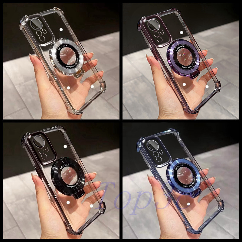 เคส Xiaomi 12T Pro/12/Xiaomi 11 Lite 5G NE/13T Pro/13/14/14T Pro Bracket สไตล์ถุงลมนิรภัย anti drop เคสโทรศัพท์โปร่งใส CDSJ - รูปที่ 2