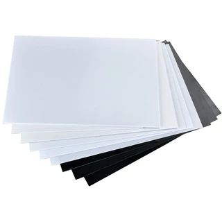 1PC ABS Plastic Panel Sheet - Versatile Black/White Colors, 0.3mm to 12mm Thickness, Perfect for DIY Models