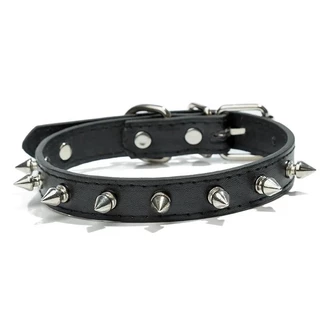 หนังสุนัขแมวคอ Spiked Studded ลูกสุนัขสัตว์เลี้ยงสร้อยคอสําหรับขนาดกลางขนาดเล็กแมวสายคล้องคอสัตว์เลี้ยงปลอกคอสุนัขอุปกรณ์เสริม