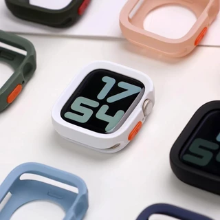 กันชน Soft Matte เคสซิลิโคนสําหรับ Apple Watch Series11/10 46 42 มม.Ultra3/2/1 49 9 8 7 6 5 4 SE 41 มม.40 44 45 มม.