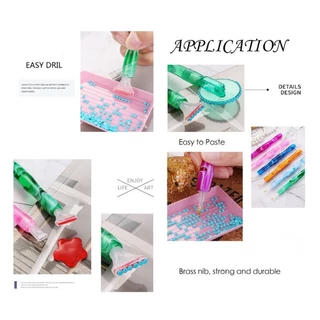 คูปองสุดคุ้ม！ ปากกาติดเพชร 15.5ซม.ปากกาภาพวาดเพชร เครื่องมือ DIY diamond painting pen toolkit