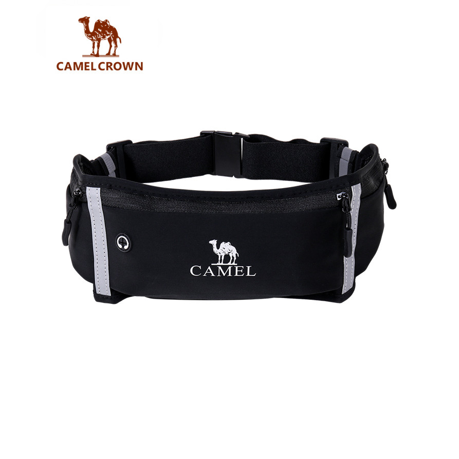 Camel CROWN กระเป๋าคาดเอวกีฬาความจุขนาดใหญ่กลางแจ้ง, กระเป๋าคาดหน้าอกกระเป๋าสะพายข้างดีไซน์สะท้อนแสงกันน้ํา