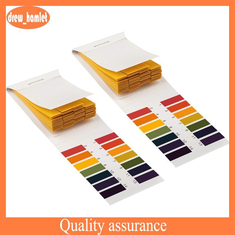 2 ชุด 160 แถบ 1-14 PH Litmus Paper PH Test Strips เครื่องสําอางน้ําดิน PH Test Paper Strips พร้อมการ