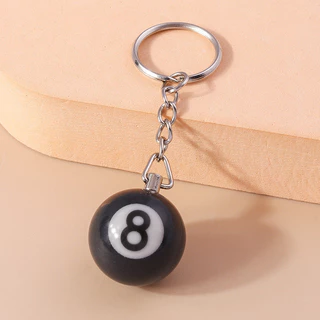 พวงกุญแจ จี้รูปลูกเต๋า No 8 Billiard สีดํา เหมาะกับของขวัญ สําหรับผู้หญิง