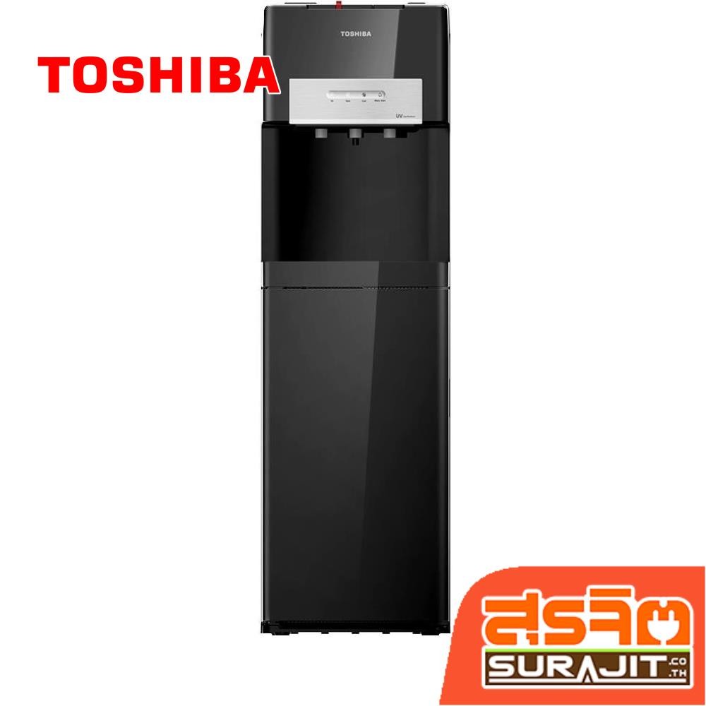 TOSHIBA ตู้กดน้ำดื่ม 3ก๊อก น้ำร้อน-น้ำเย็น และอุณภมิห้อง BOTTOM สีดำ รุ่น RWF-W2035UVBTH(K) (21501)