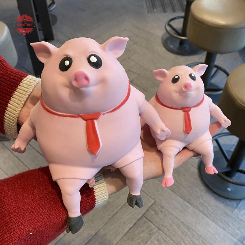 Adachoi Creative ใหม่หมูสีชมพู Squishy ความเครียดบรรเทาของเล่นบีบอัดน่ารักบีบสัตว์หมูน้อยตุ๊กตาหยิก Fidget ของเล่น TH