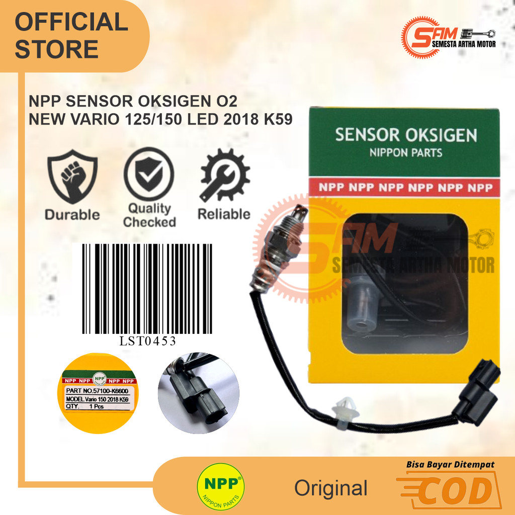 NPP เซนเซอร์ออกซิเจน O2 Honda ใหม่ Vario 125 150 LED ESP 2018 CO2 Oxy ไอเสีย K59