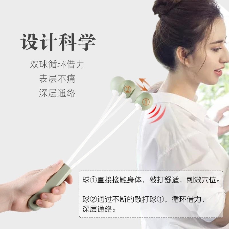 ✨ขากระทบ Stick Health Care Handy เครื่องมือ Meridian ค้อนสุขภาพ Beating กลับนวด 25.3.24 ซิลิโคนไหล่ก