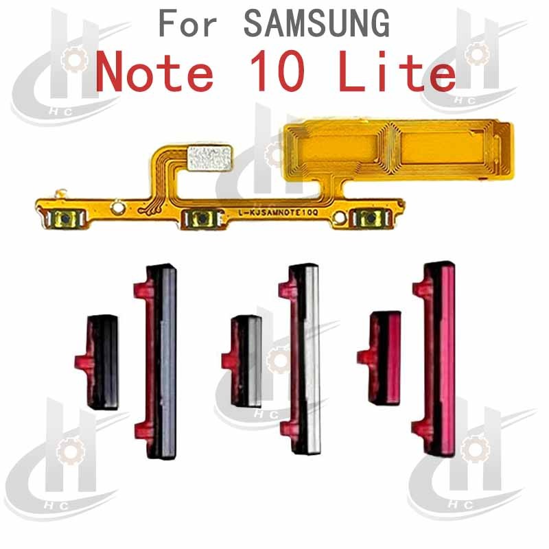 สําหรับ Samsung Galaxy Note 10 Lite Power volume ด้านข้างปุ่ม Flex Cable Keys ปุ่มปิดระดับเสียงขึ้นและลงปุ่มด้านข้างอะไหล่ทดแทน