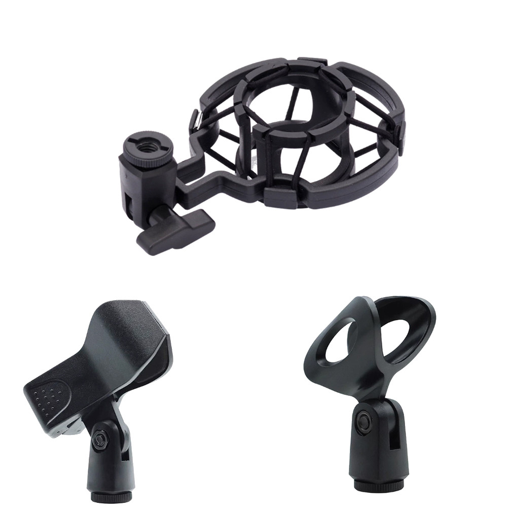 ขาตั้งไมโครโฟนอุปกรณ์เสริมคลิปไมโครโฟนคงที่คลิปนุ่มไมโครโฟนคลิปสปริงไมโครโฟนคลิปกันกระแทกมัลติฟังก์ชั่คลิป